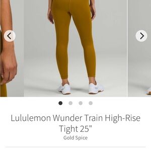 NWT sz 20 Lululemon Wunder Train Gold Spice Leggings New Womens Plus size